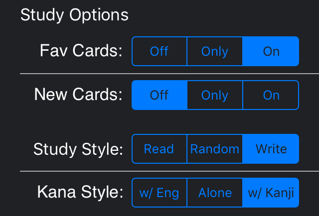 study options